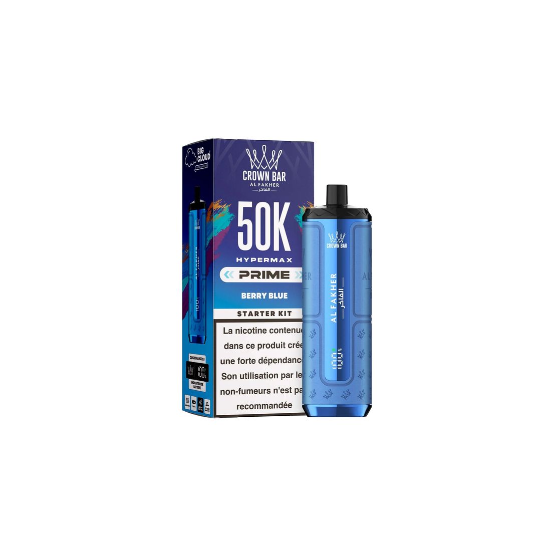Puff Al Fakher Crown Bar Hypermax Prime 50K