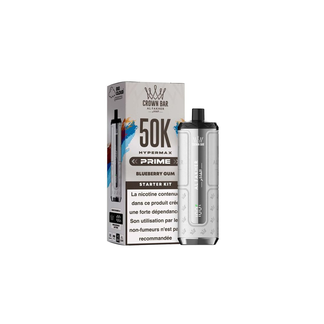 Puff Al Fakher Crown Bar Hypermax Prime 50K