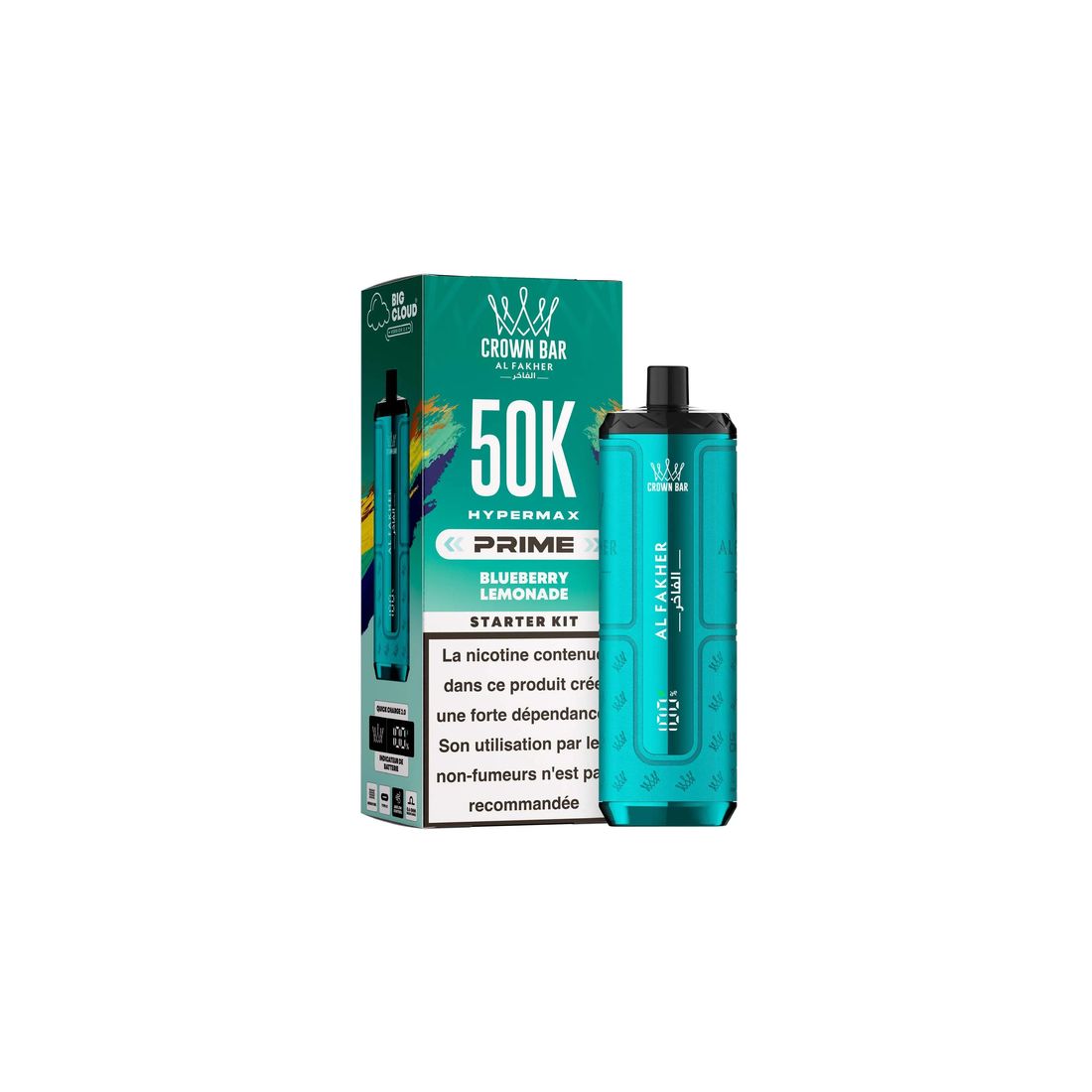 Puff Al Fakher Crown Bar Hypermax Prime 50K