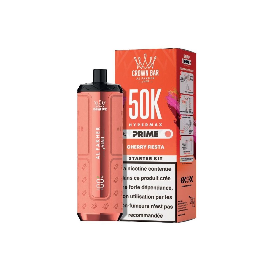 Puff Al Fakher Crown Bar Hypermax Prime 50K