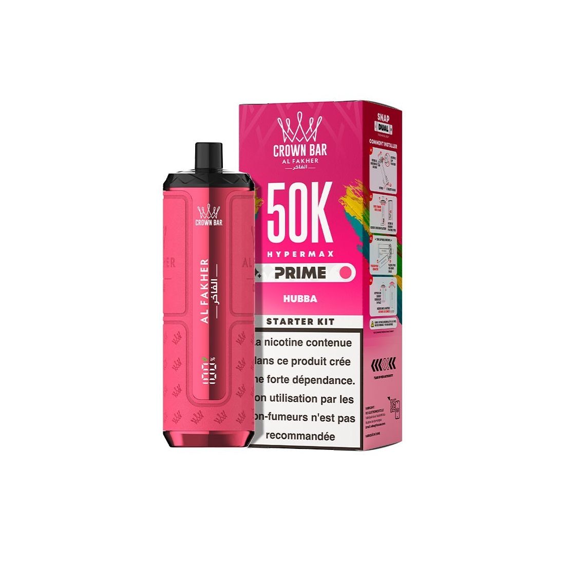 Puff Al Fakher Crown Bar Hypermax Prime 50K