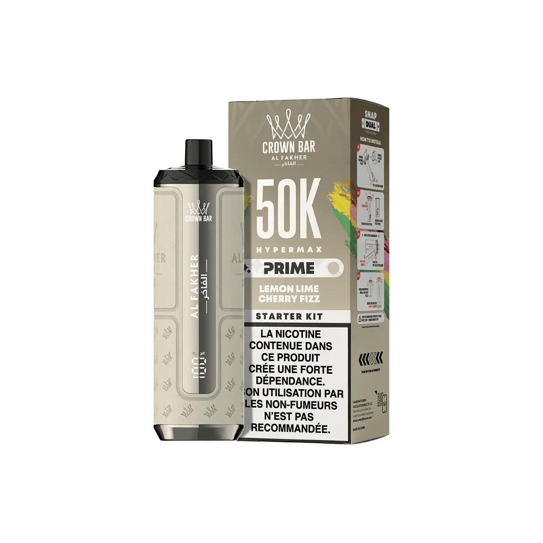 Puff Al Fakher Crown Bar Hypermax Prime 50K