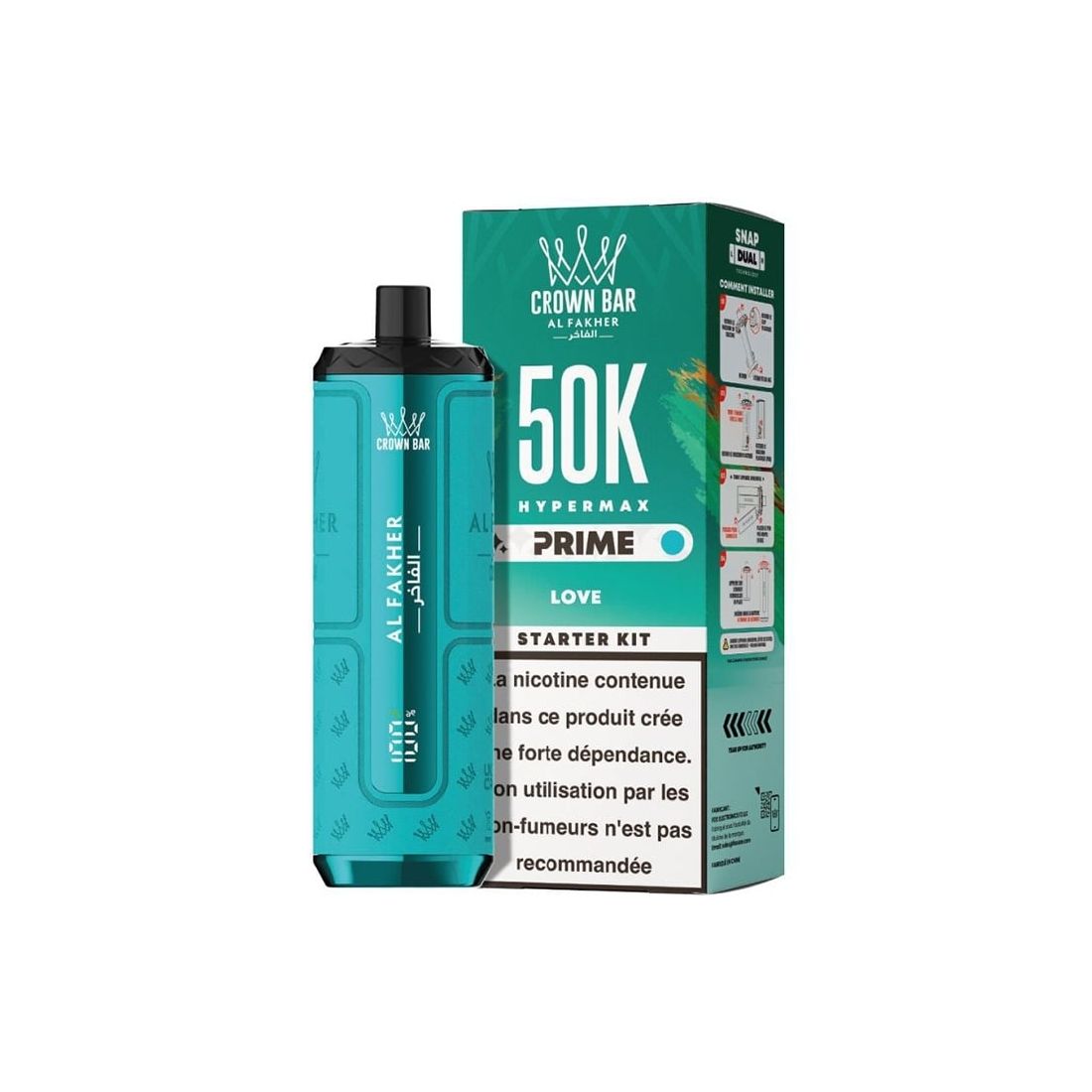 Puff Al Fakher Crown Bar Hypermax Prime 50K