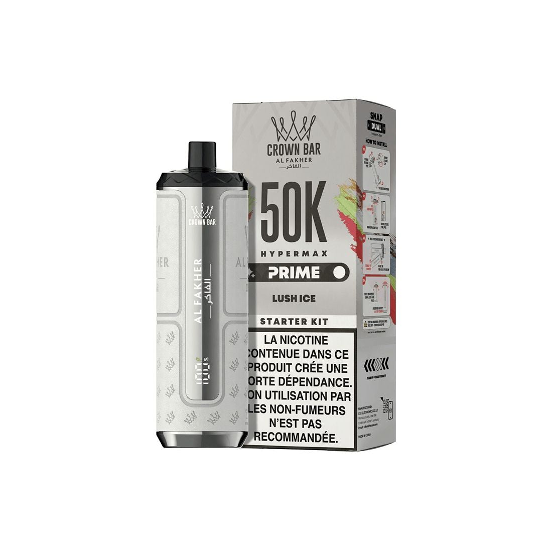 Puff Al Fakher Crown Bar Hypermax Prime 50K