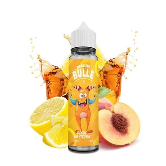Pêche Au Citron 50ml - Monsieur Bulle - Liquideo
