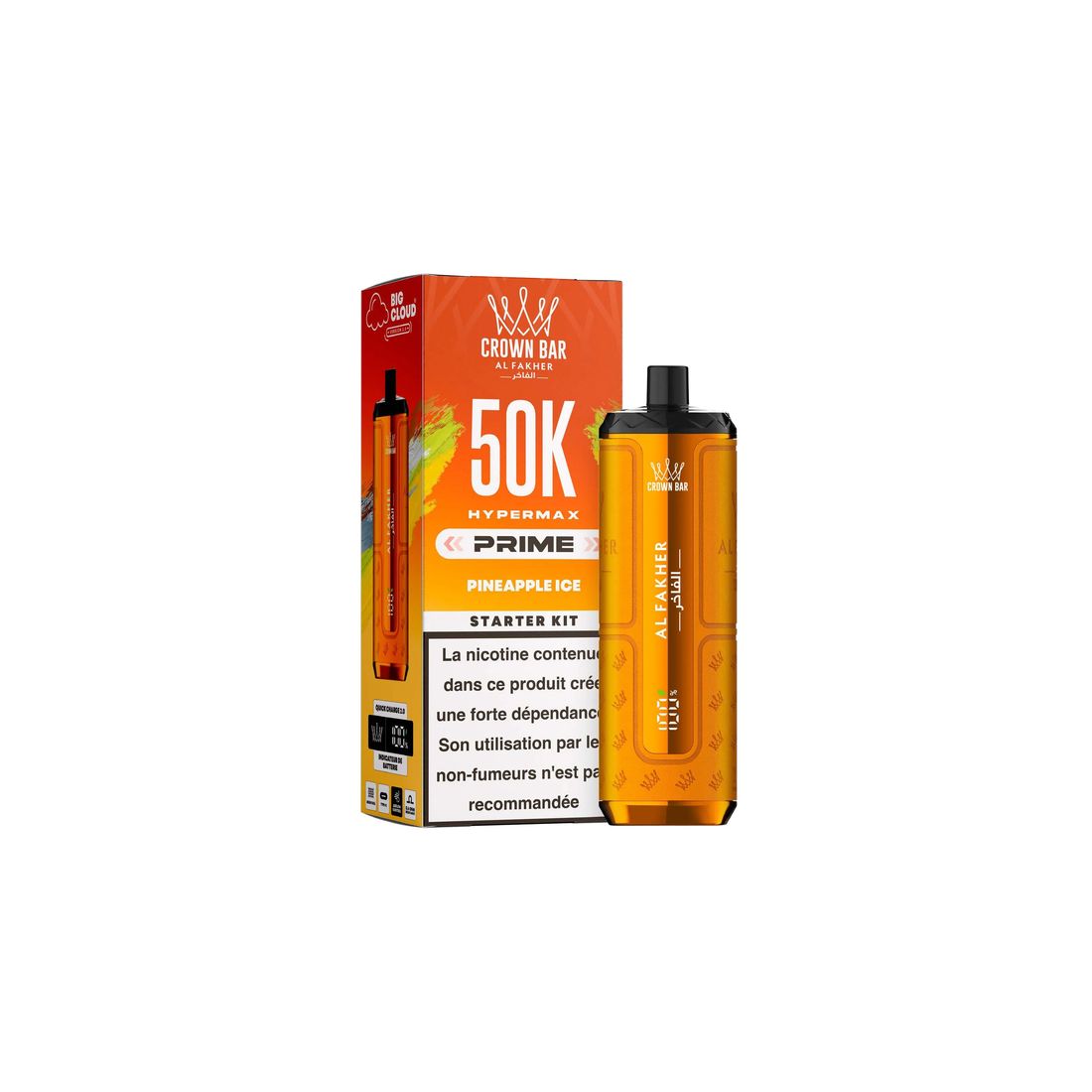 Puff Al Fakher Crown Bar Hypermax Prime 50K